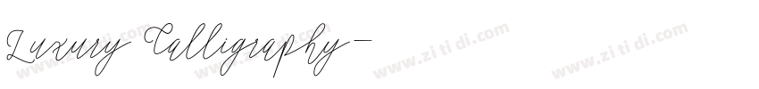 Luxury Calligraphy字体转换